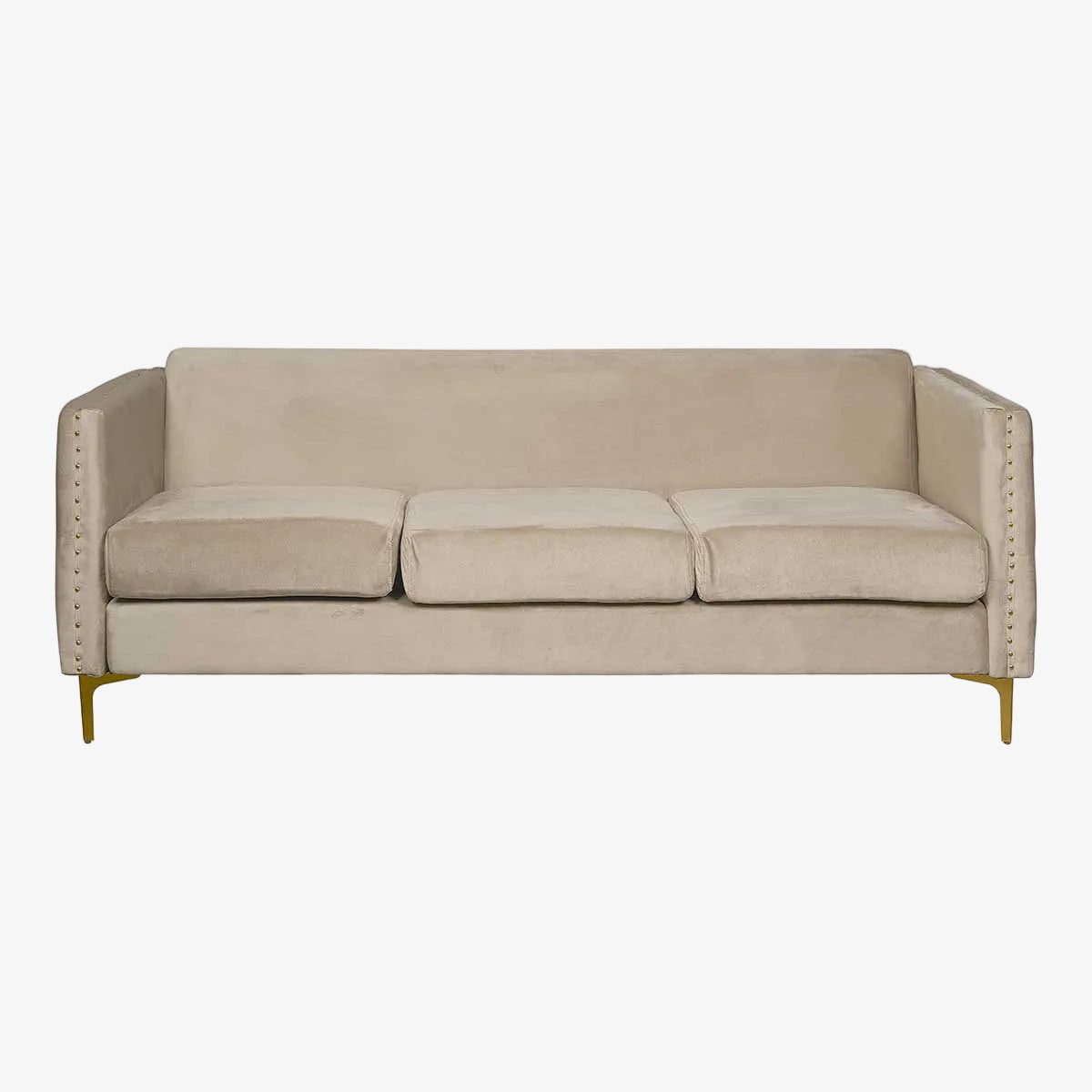 Sofa Beige Beige 3 Sitze Linna