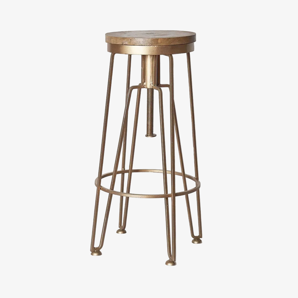 Taburete de bar acero vintage dorado Verin