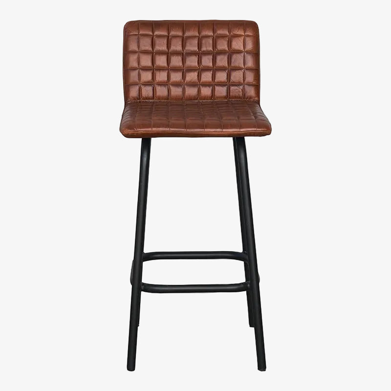 Taburete de bar cuero cuadros Naos