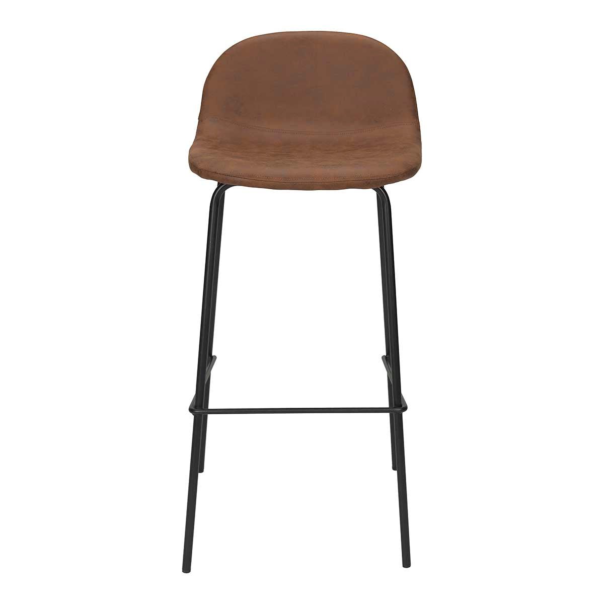 Banqueta alta de microfibra marrom H75cms Connor