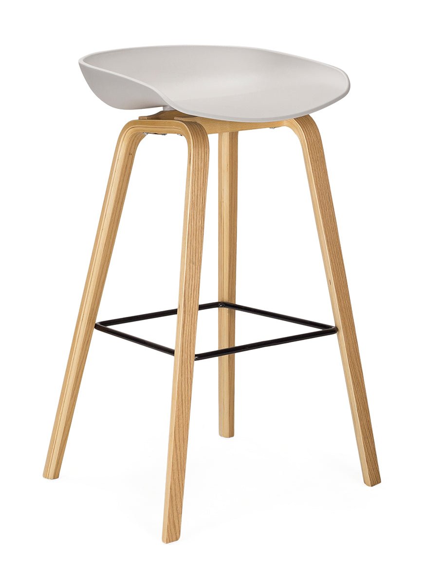 Banqueta alta nórdica Slovenia H75 cinza