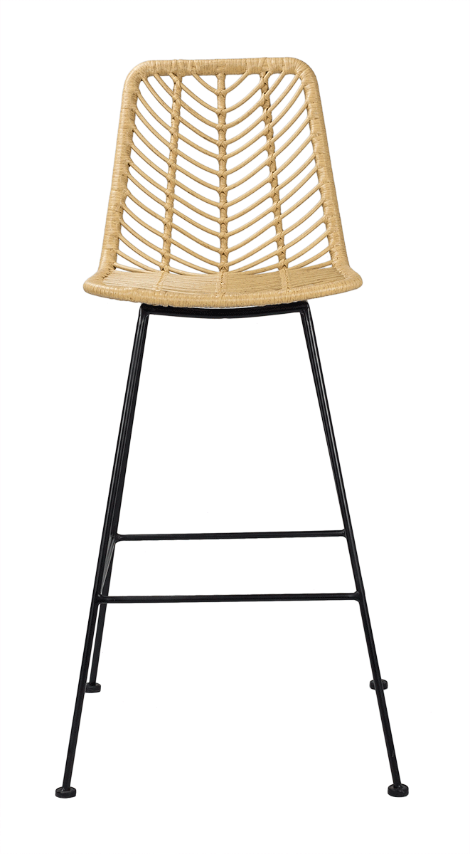 Taburete de bar rattán Talsi - Vintahome