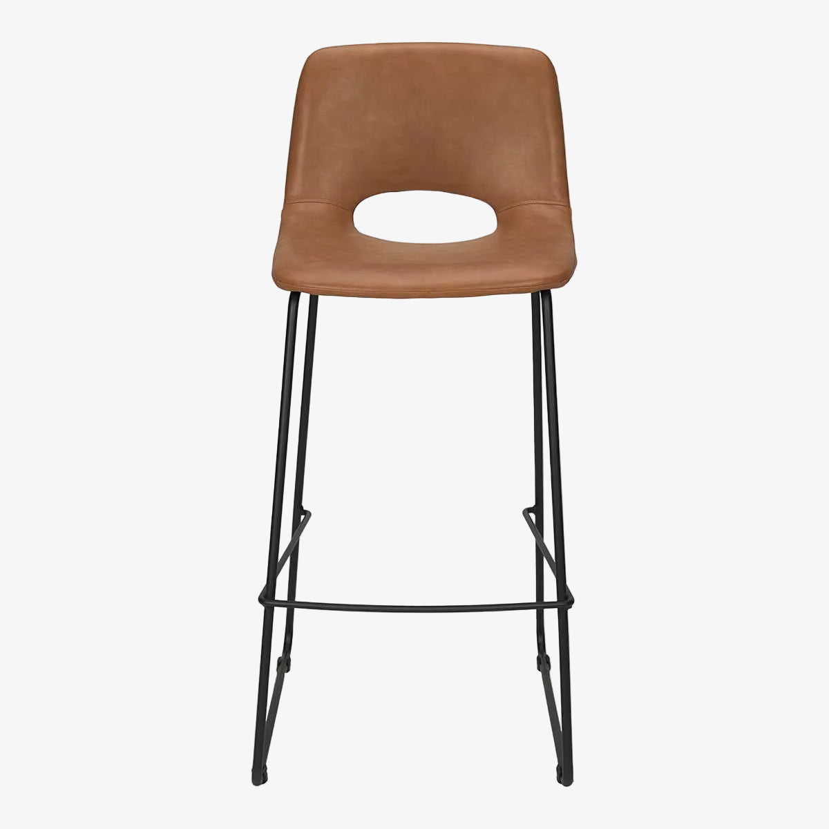 Taburete de bar semipiel H75cms Lewis