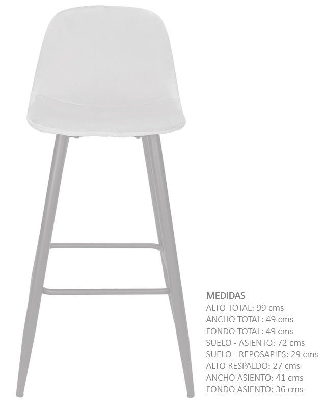 Taburete de bar terciopelo H75cms Bravus