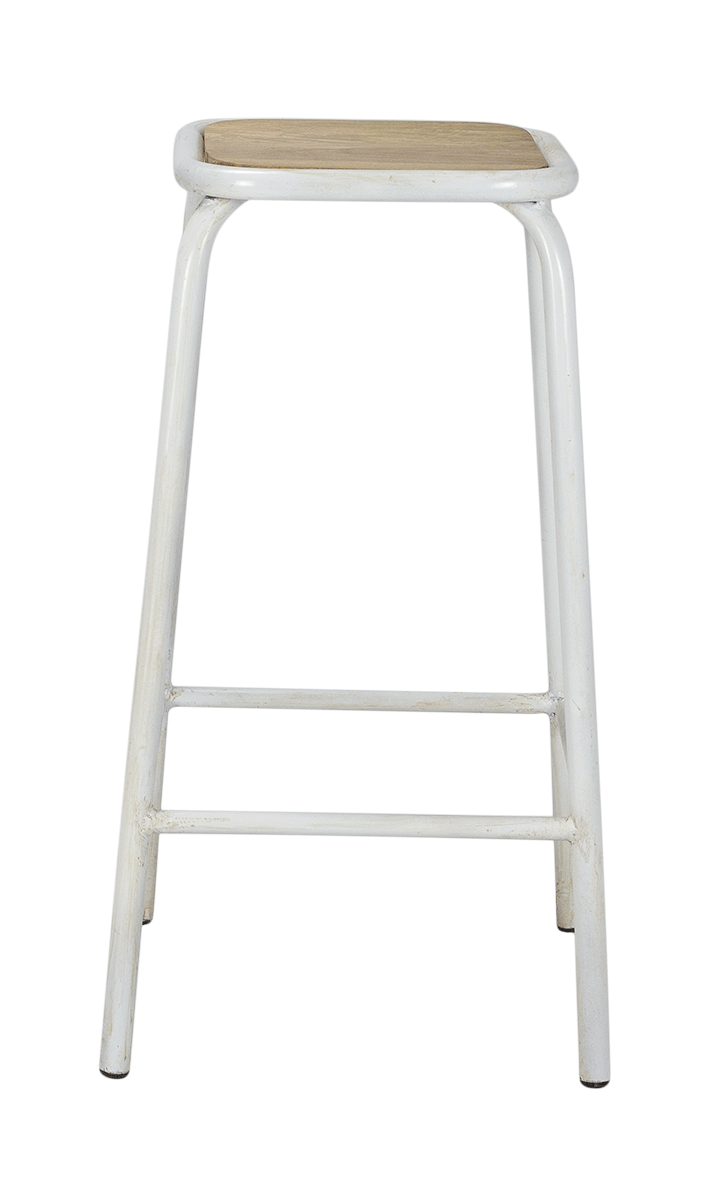 Comprar Taburetes de bar Vintage de acero y madera reciclada Taburetes de bar
#color_Blanco