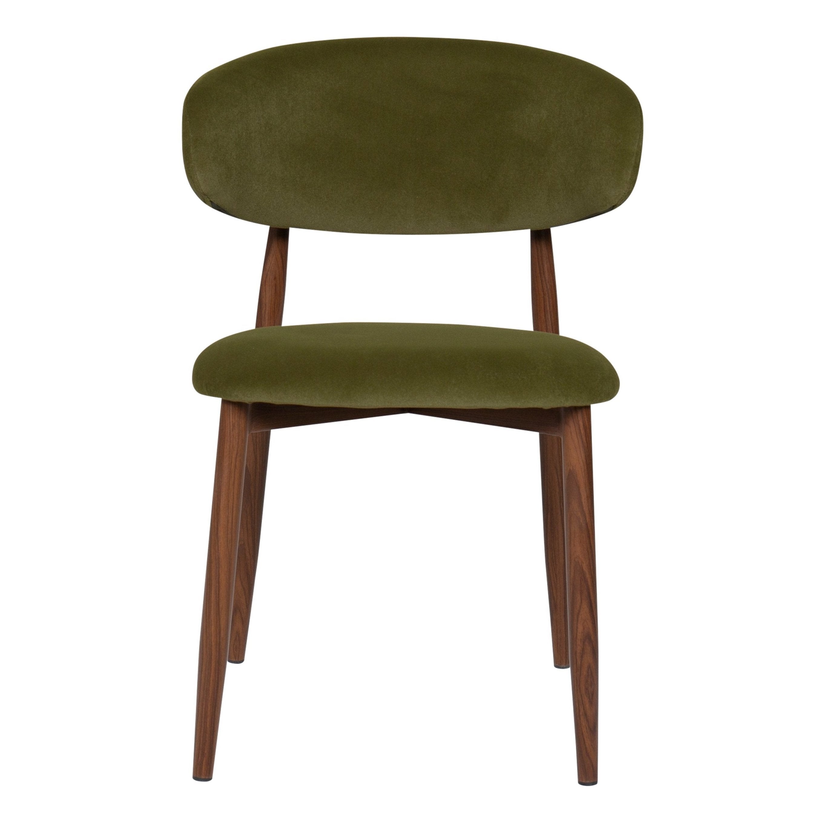 Nordic Ess Chair Nogal Olimpo Green Velvet