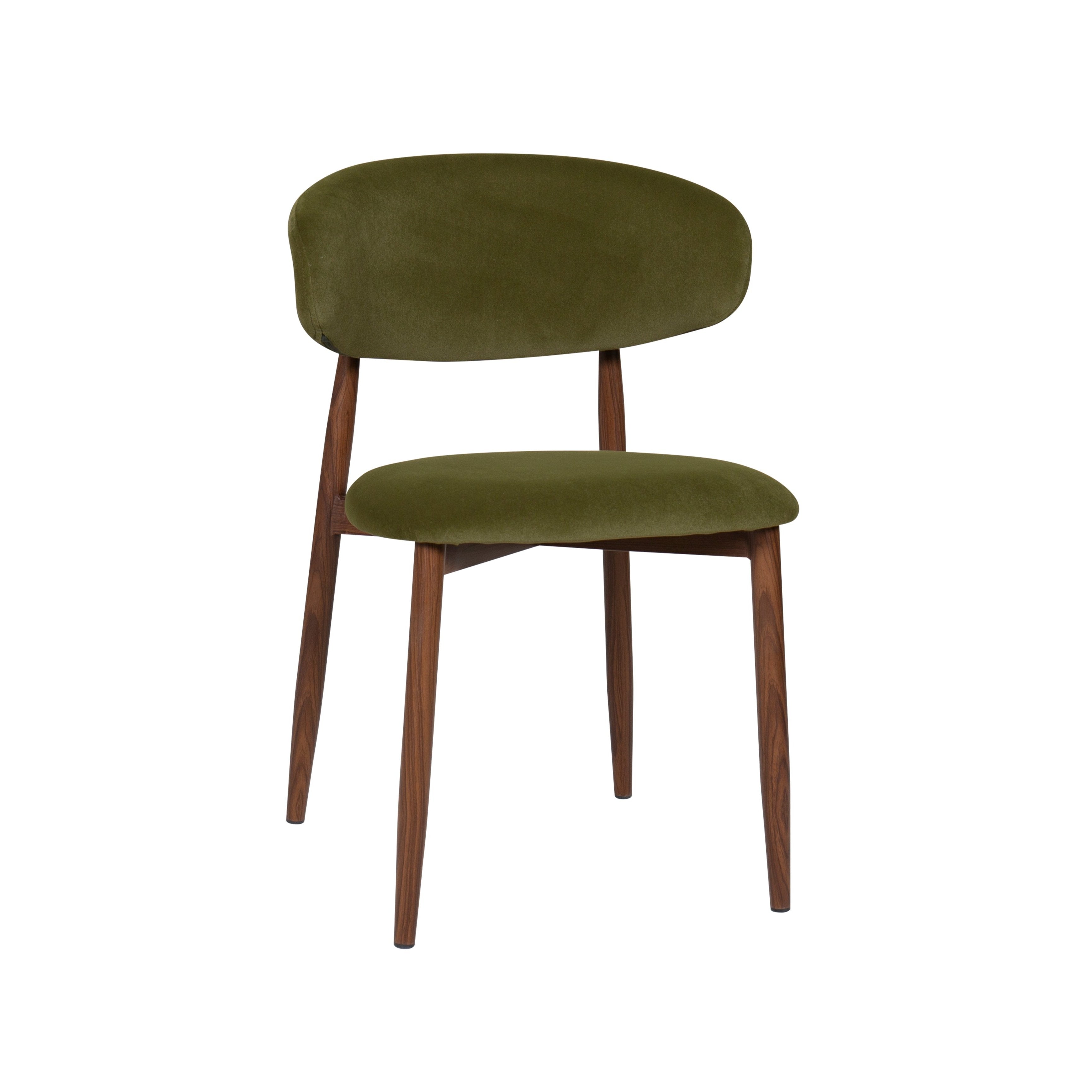 Nordic Ess Chair Nogal Olimpo Green Velvet