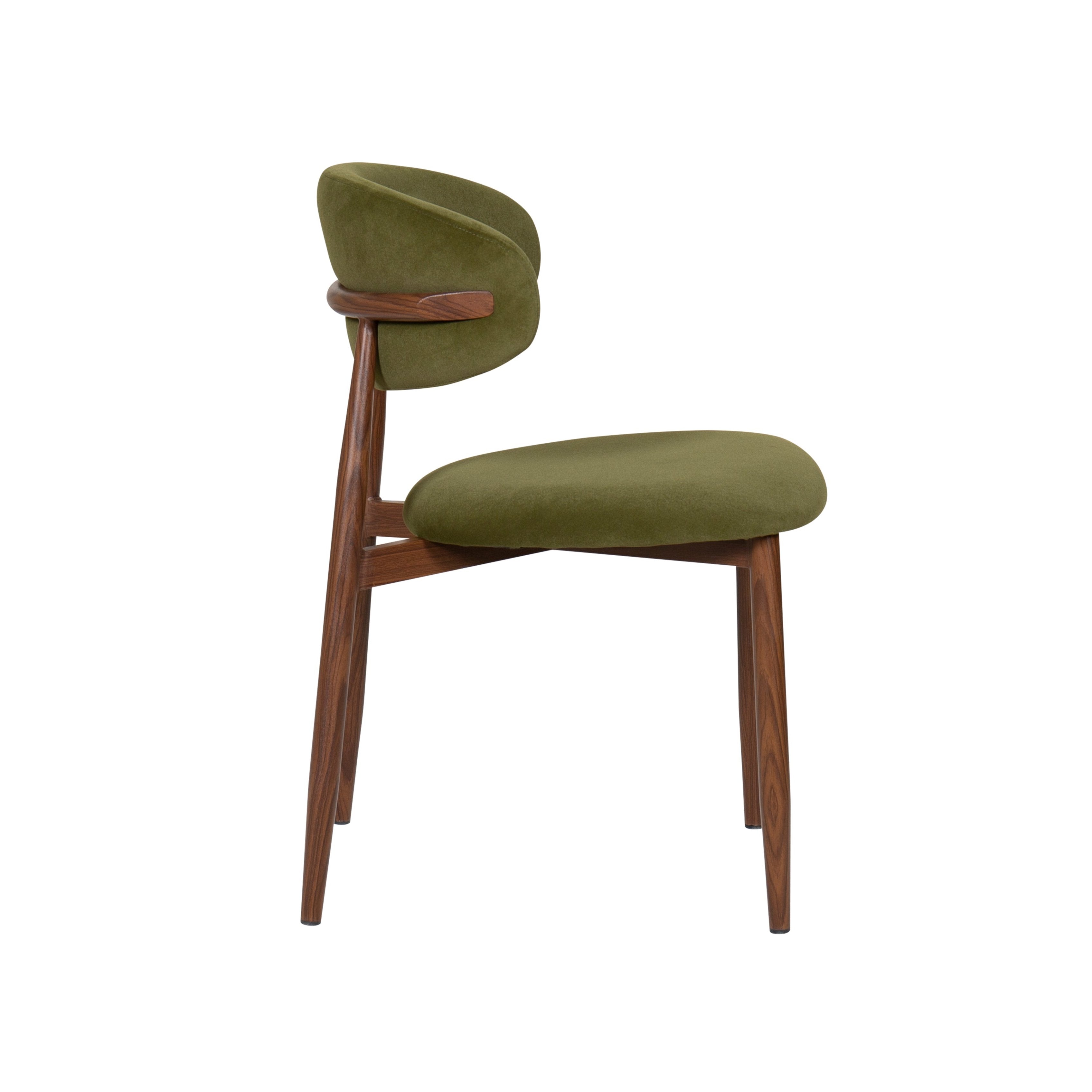 Nordic Ess Chair Nogal Olimpo Green Velvet