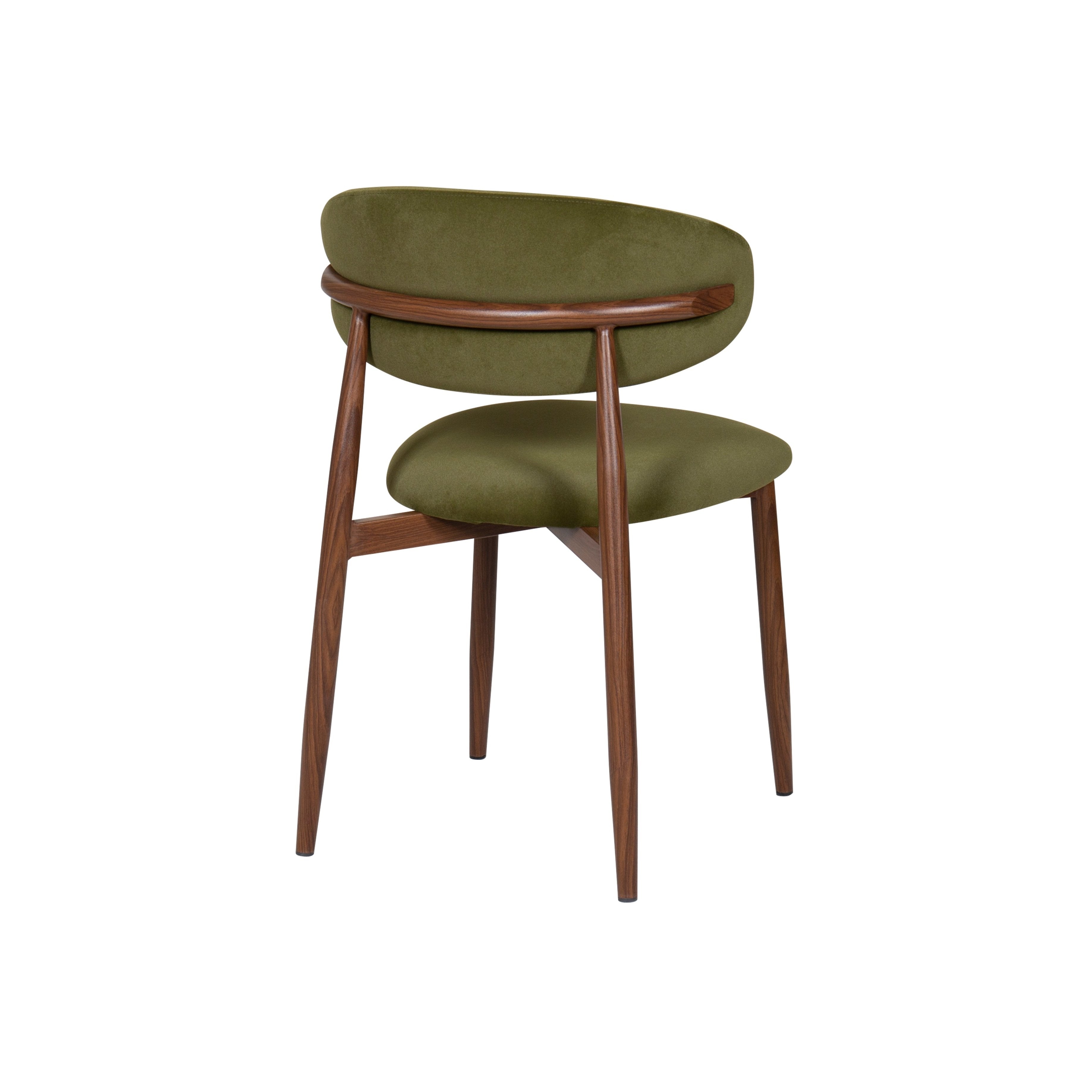 Nordic Ess Chair Nogal Olimpo Green Velvet