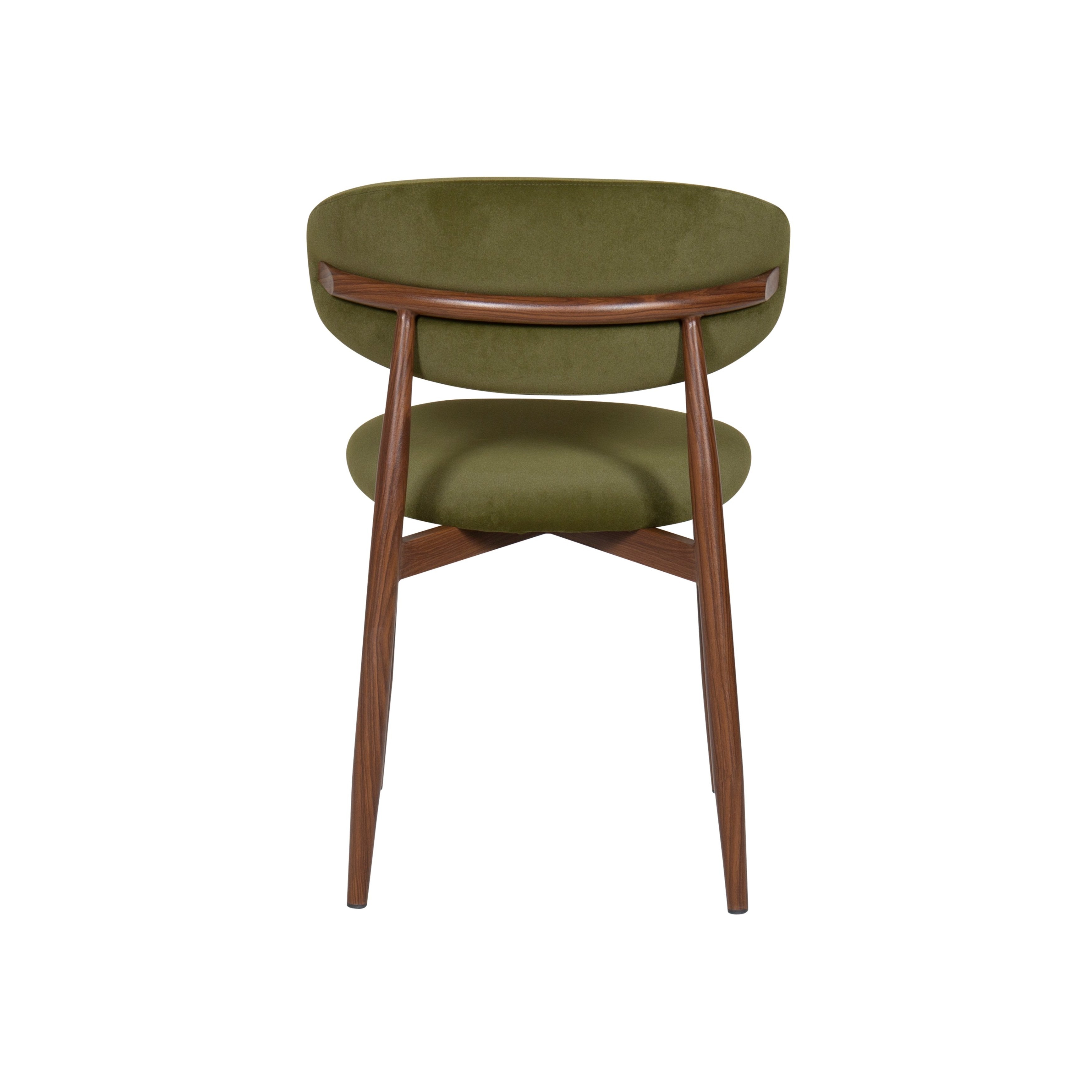 Nordic Ess Chair Nogal Olimpo Green Velvet