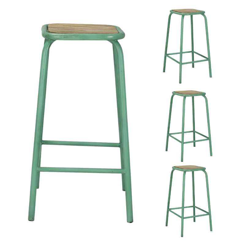 Pack 4 Taburetes de bar vintage Manhatan