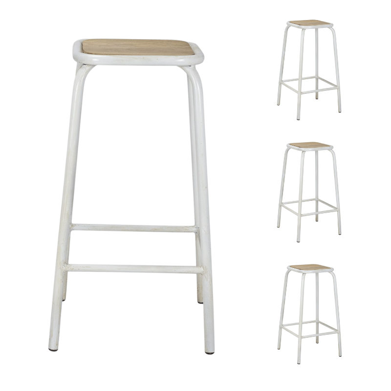 Pack 4 Taburetes de bar vintage Manhatan