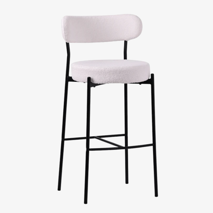Banqueta bouclé Nordic Matis 75cm