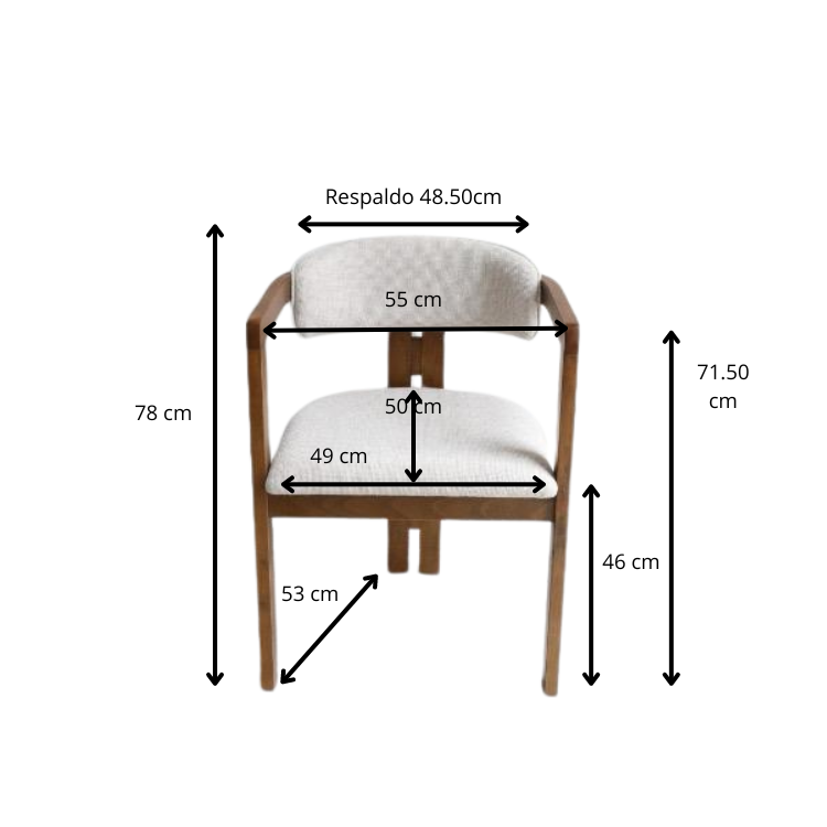 Silla de comedor nordica Clarys