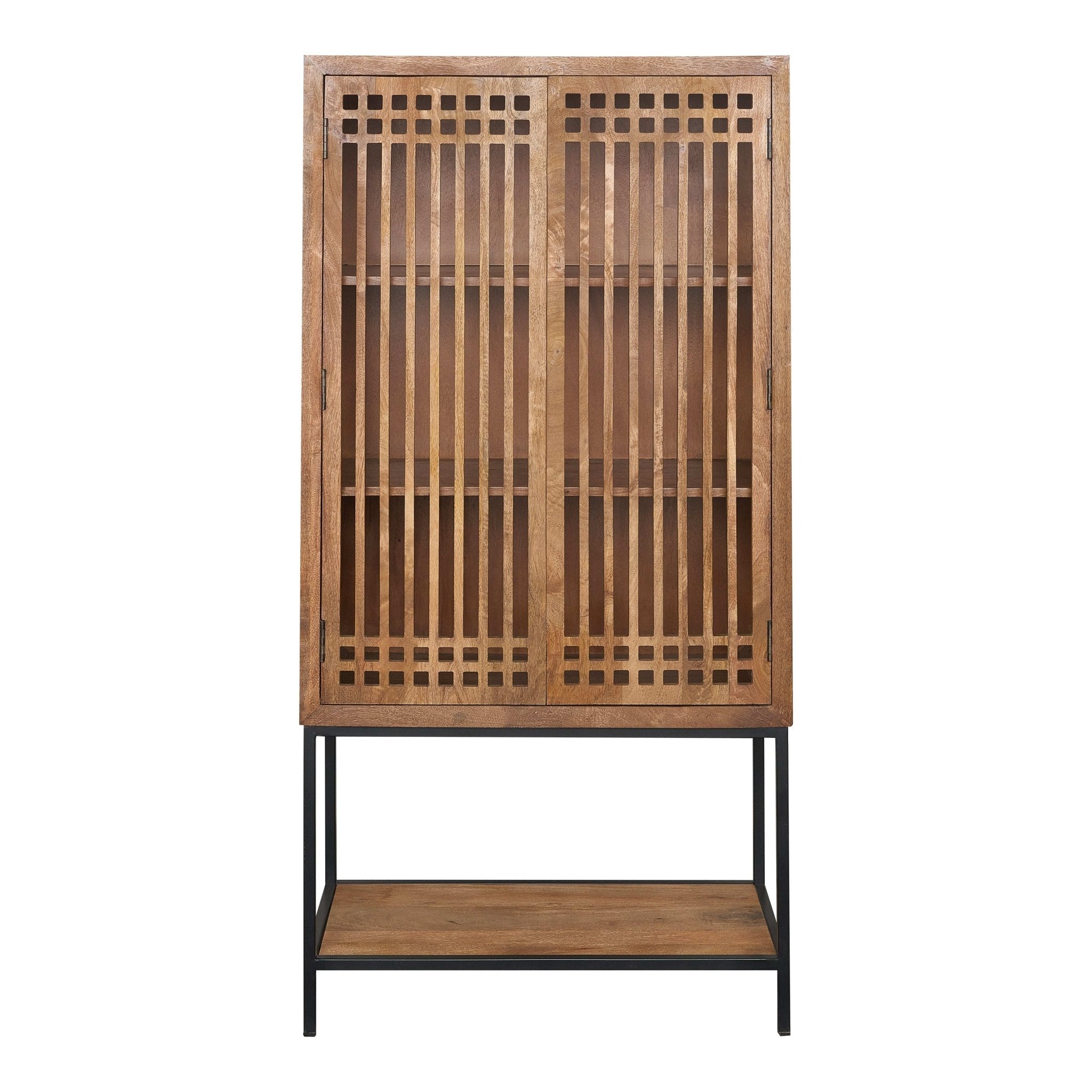 Armadio a doghe in legno di mango giapponese