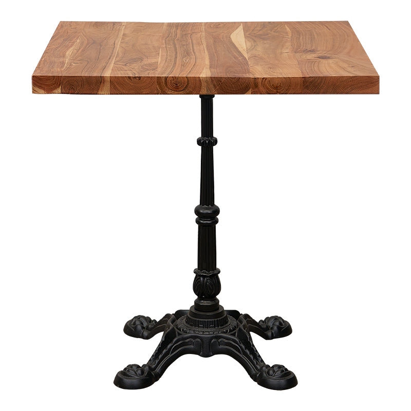 Table de bar industrielle bois d'acacia 70-80 cm Basse hospitalité