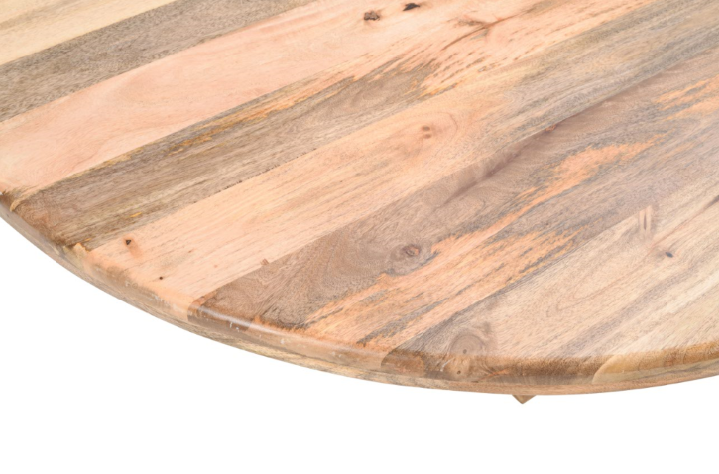 Mesa de comedor redonda madera de mango Leila 150 cm