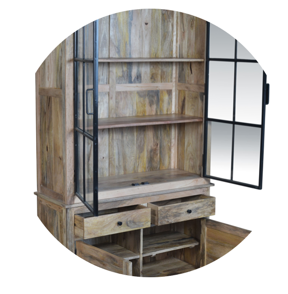 Alacena industrial madera de mango Larry
