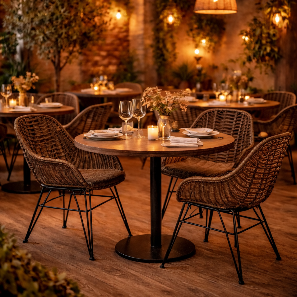 Sillón comedor de ratán Lionel