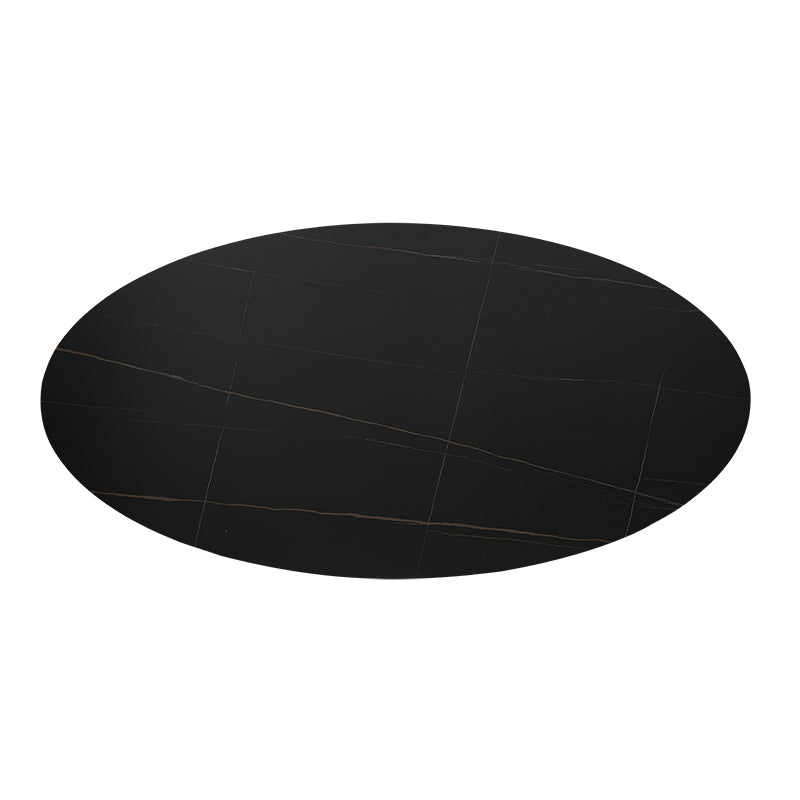 Mesa de comedor oval tuli cobre piedra sinterizada 160