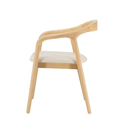 Silla de comedor de madera color natural Shaky
