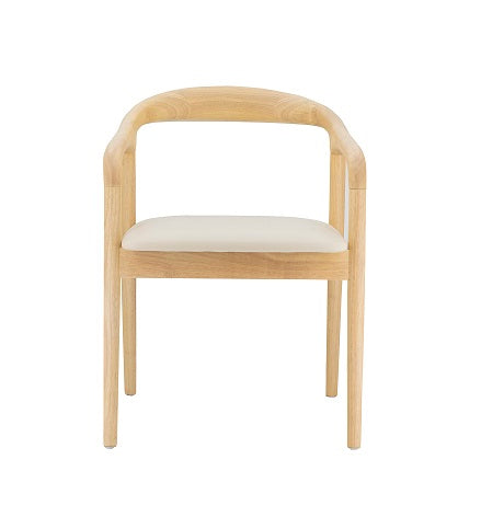 Silla de comedor de madera color natural Shaky