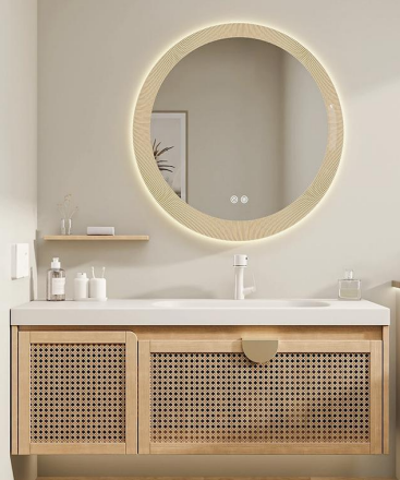 Mueble de baño  4 piezas madera ratán 100cm Rima