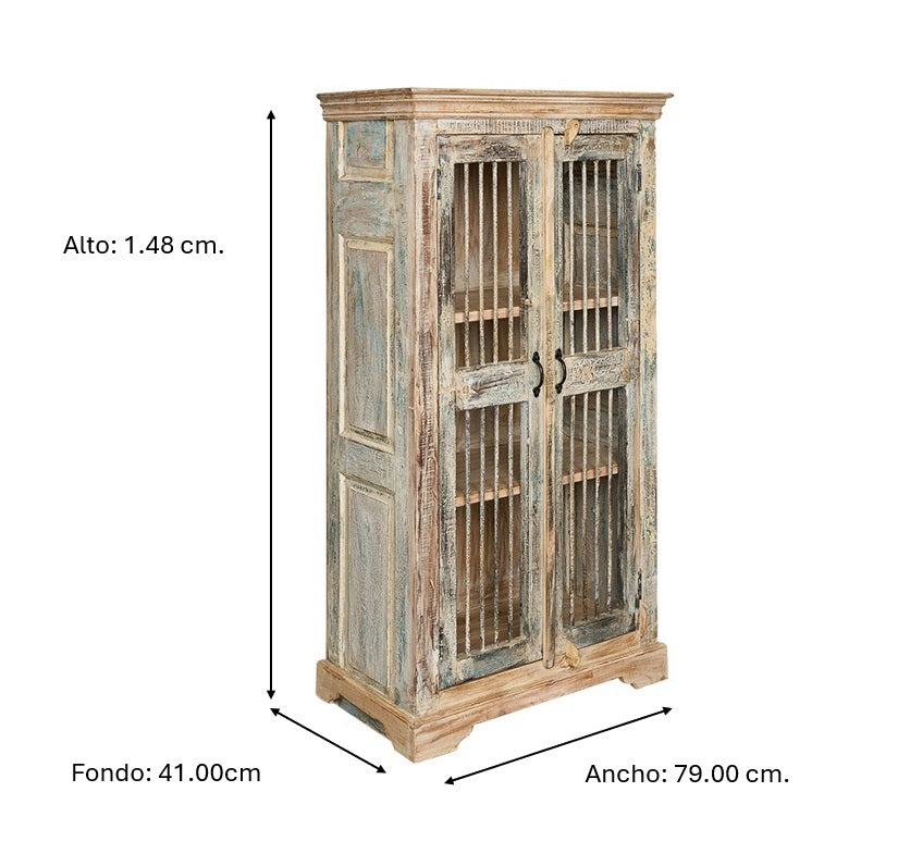 Alacena antigua de varillas madera de mango Montego 2