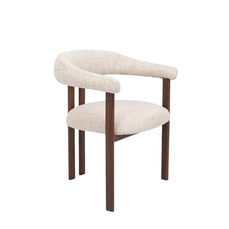 Silla de comedor escandinavo con brazos HYGGE Tapizado