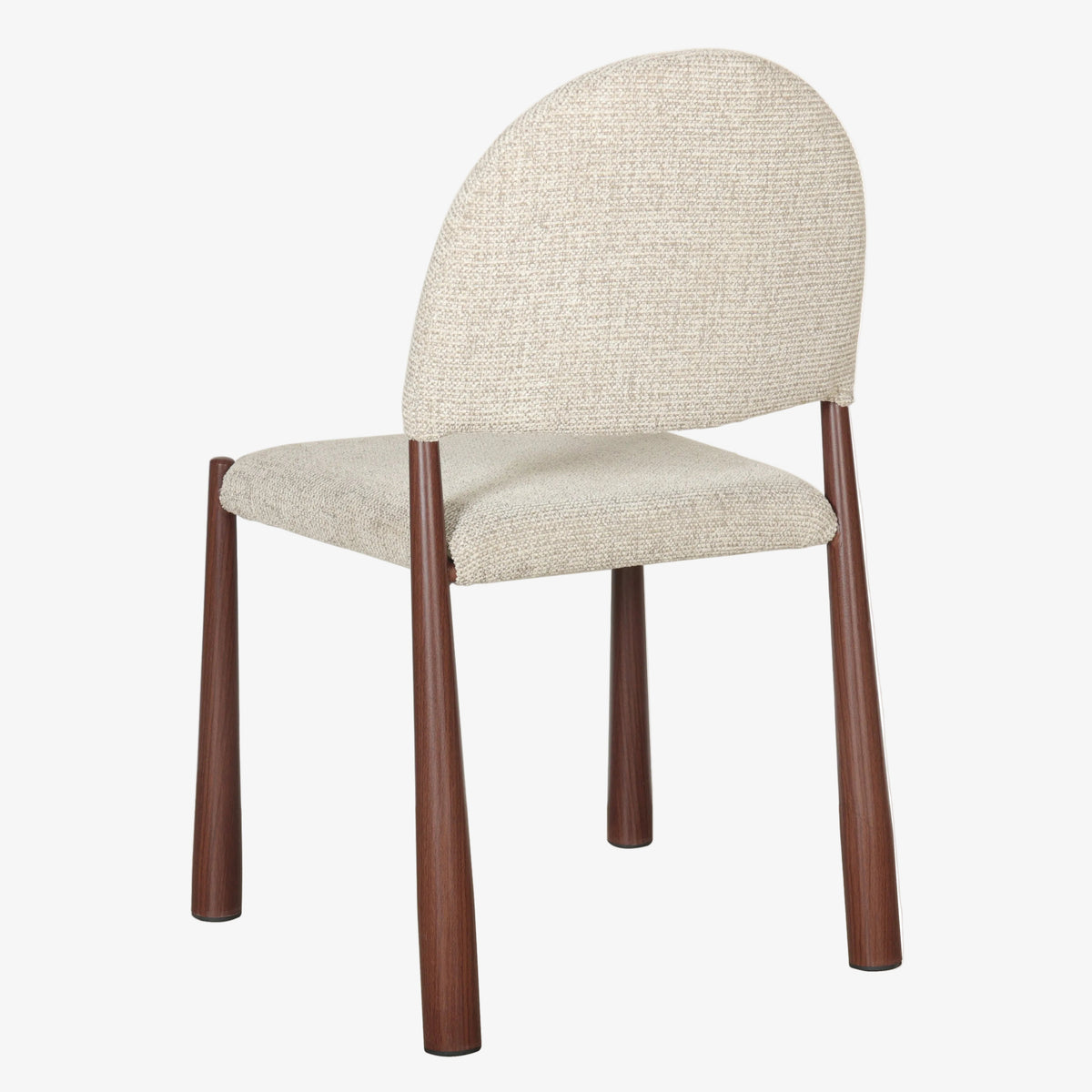 Maira eetkamerstoel bekleed met beige en walnooteffect