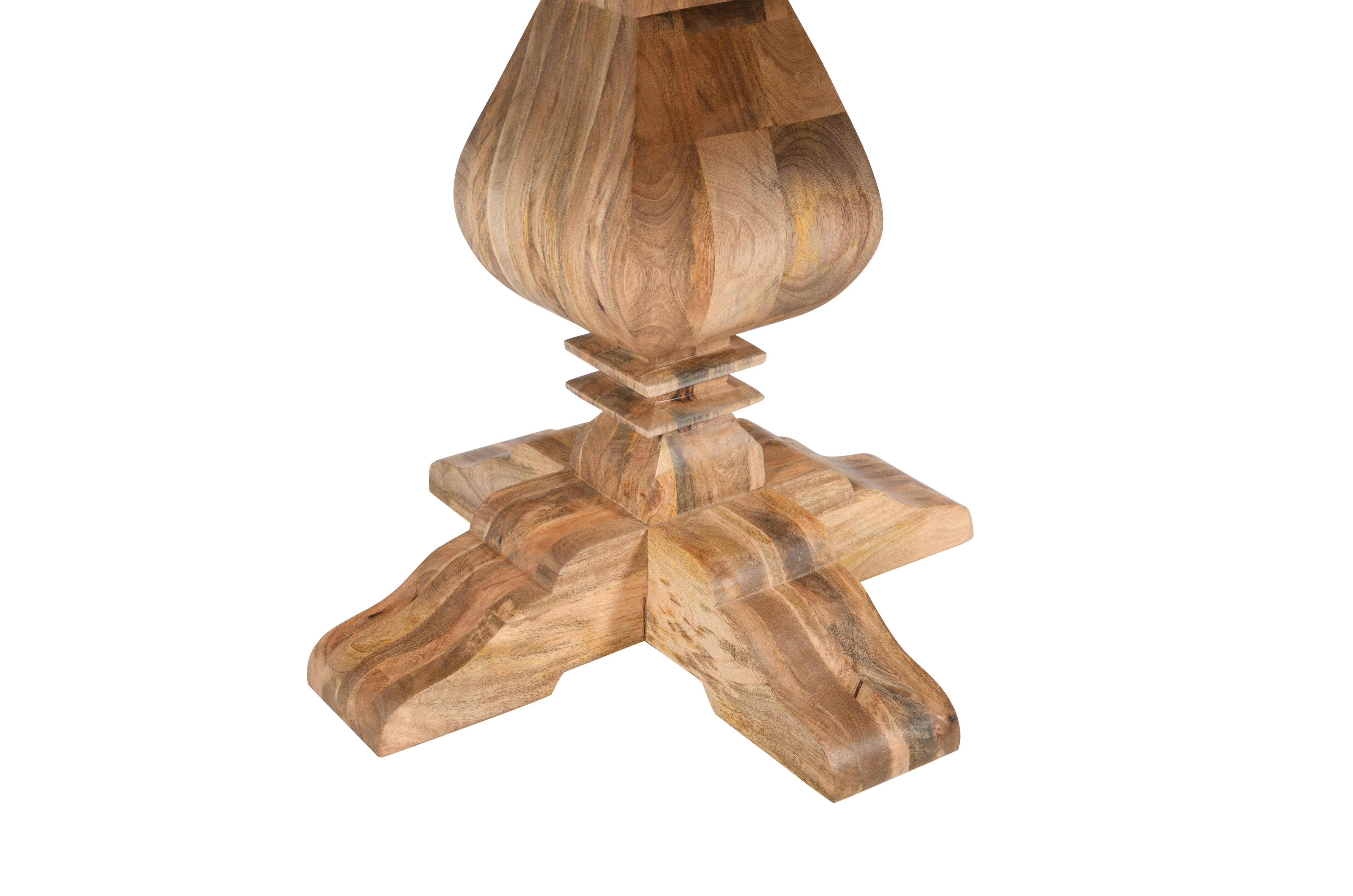 Mesa de comedor redonda madera de mango Leila 150 cm