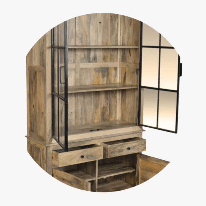 Alacena industrial madera de mango Larry - Vintahome