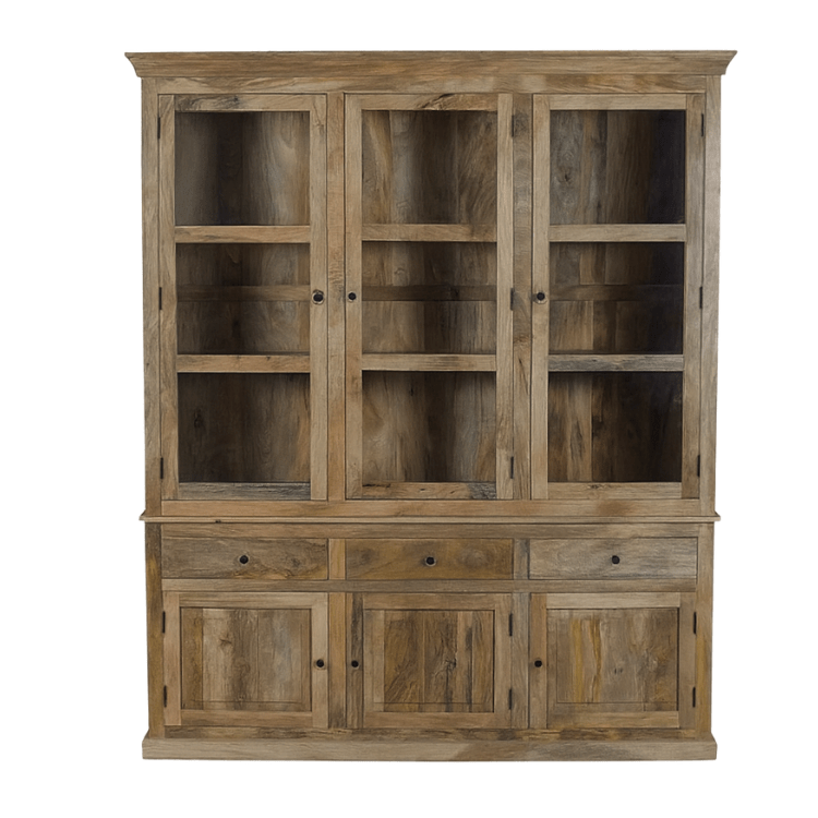 Alacena rústica de madera de mango 3 Puertas Olide - Vintahome