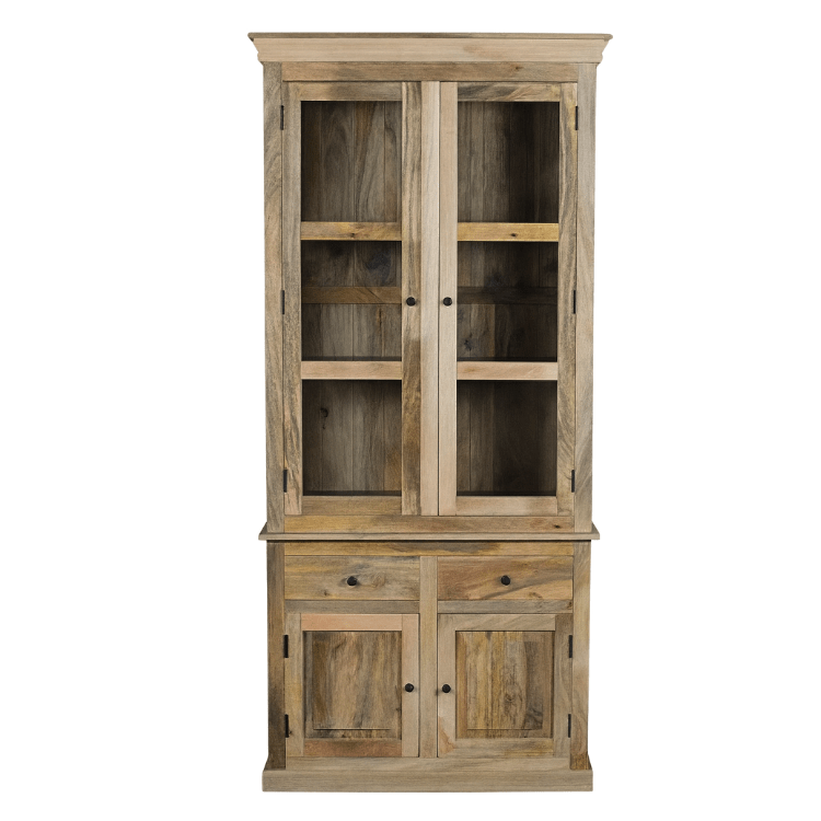 Alacena rústica de madera de mango Olide 2 puertas - Vintahome