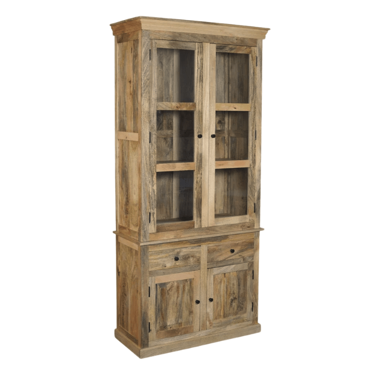 Alacena rústica de madera de mango Olide 2 puertas - Vintahome