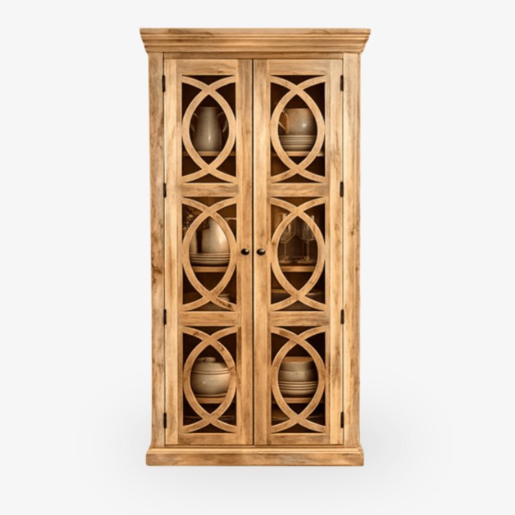 Alacena vitrina Mangoa madera maciza de mango 180x90 cm - Vintahome