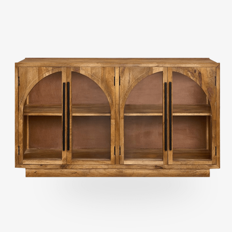 Aparador 4 puertas vitrina madera de mango Grovy - Vintahome