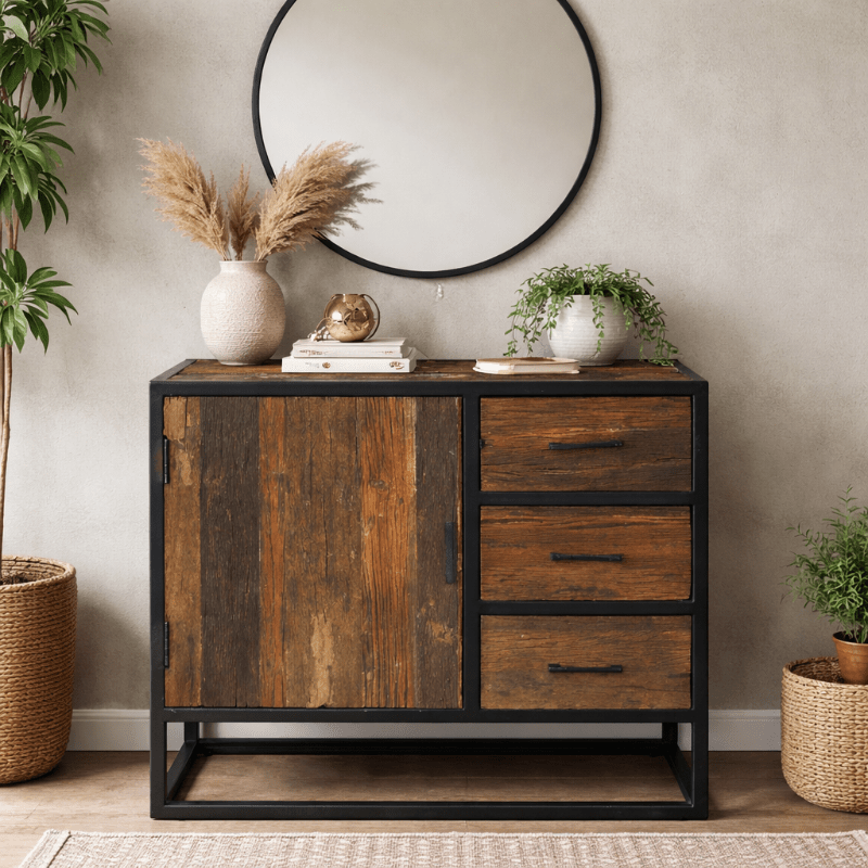 Aparador industrial de madera de mango Ulises - Vintahome