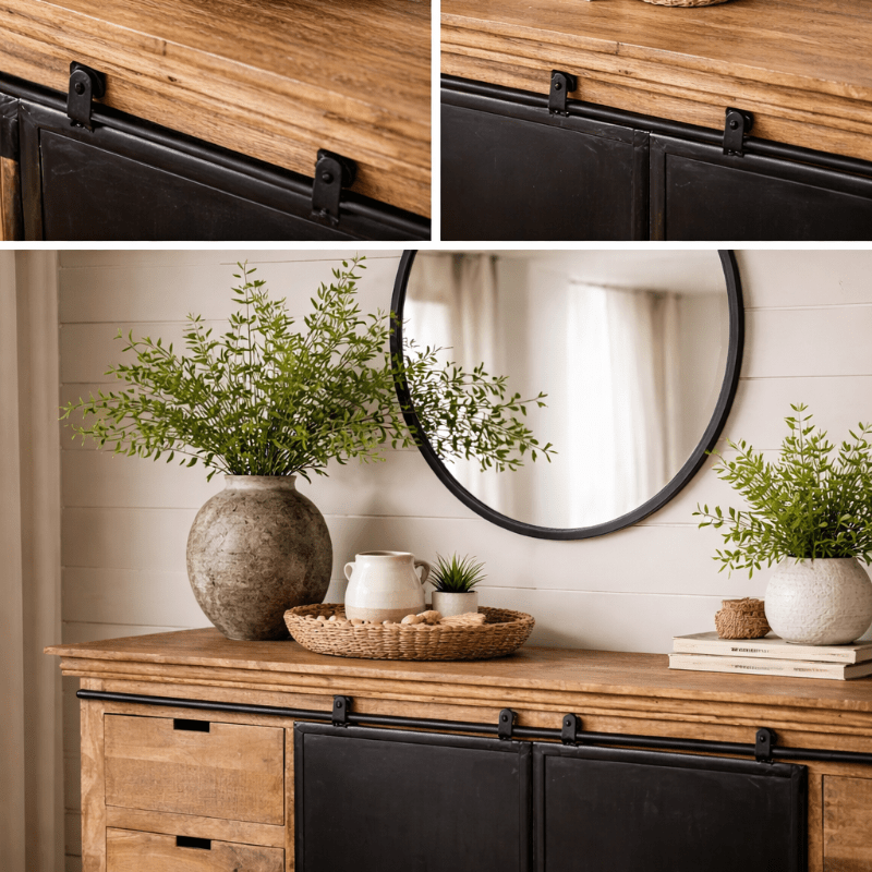 Aparador industrial madera y metal Melibea - Vintahome