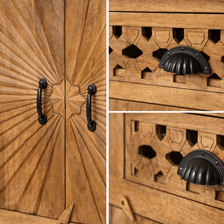 Santer rustikales Sideboard aus Mangoholz - Vintahome