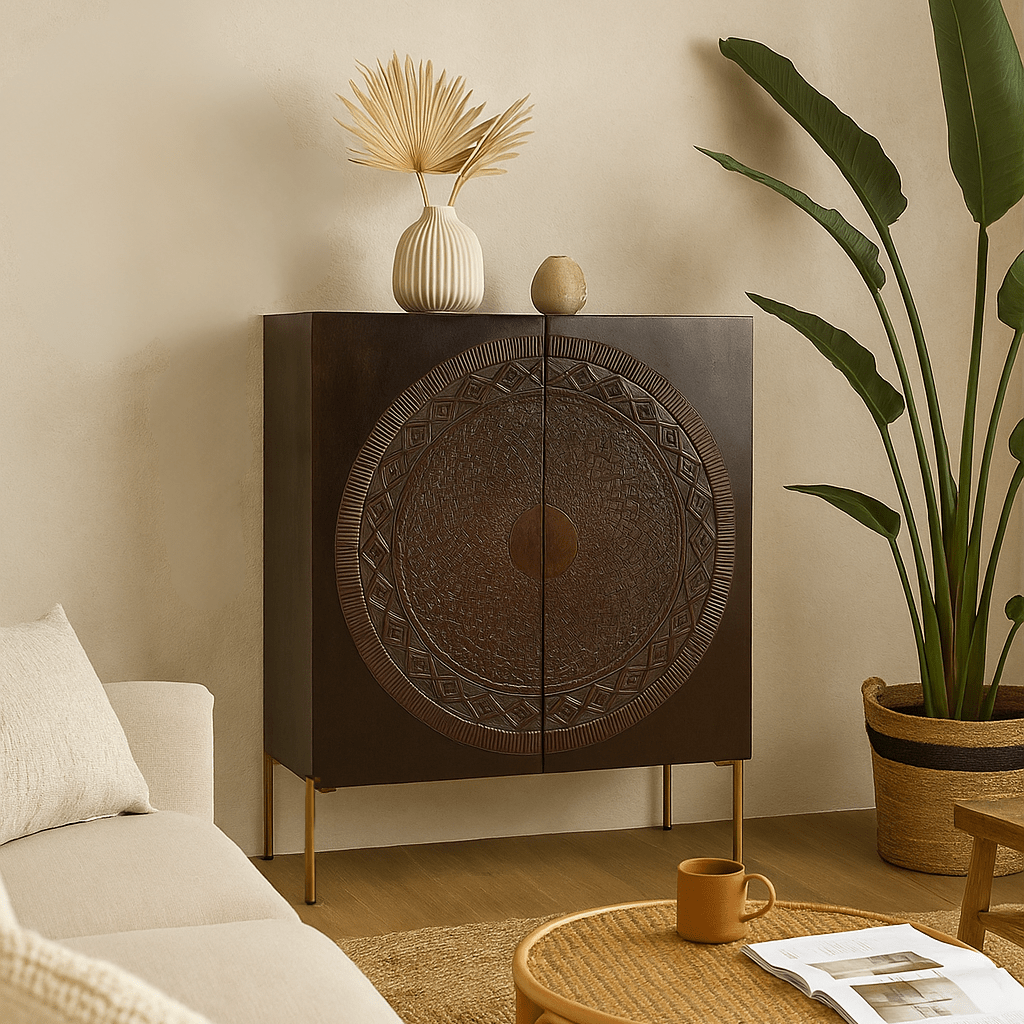 Armario de mango tallado Meta - Vintahome