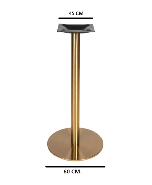 Base de mesa inox oro 45 - 50 - 60 cm - Vintahome
