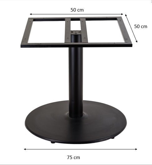 Base de mesa redonda XL 75 cm Luxor negro - Vintahome