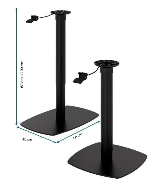 Base de mesa para hospitalidade regulável em altura Alpine