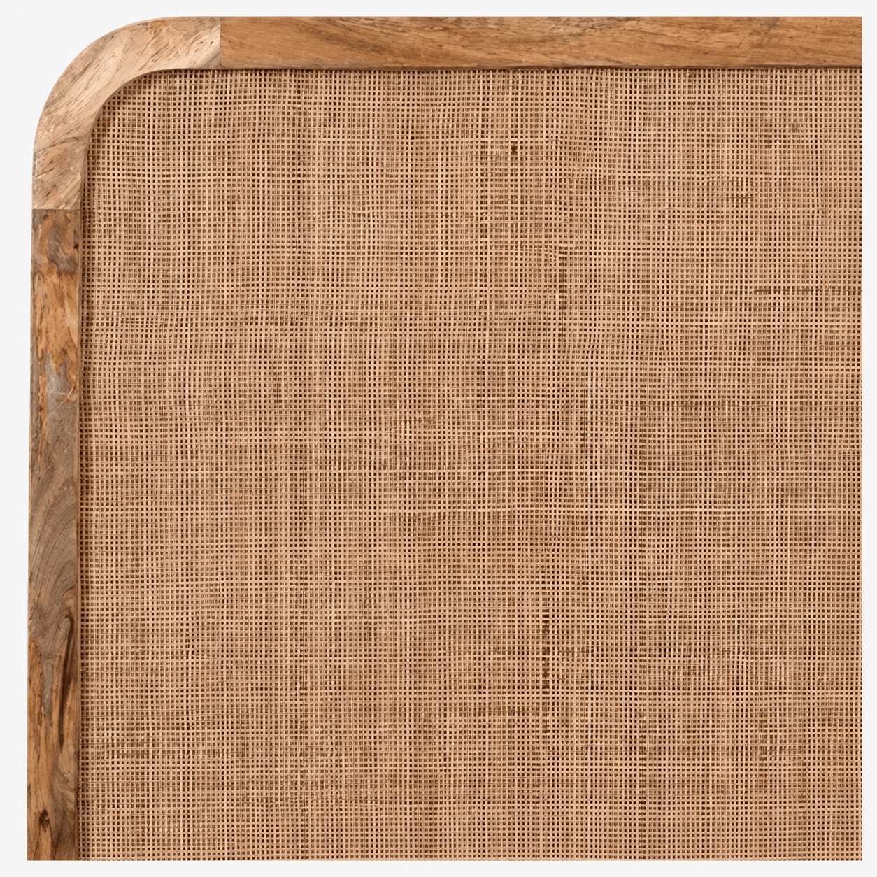 Liora Kopfteil aus Mangoholz und Jute 160 cm - Vintahome