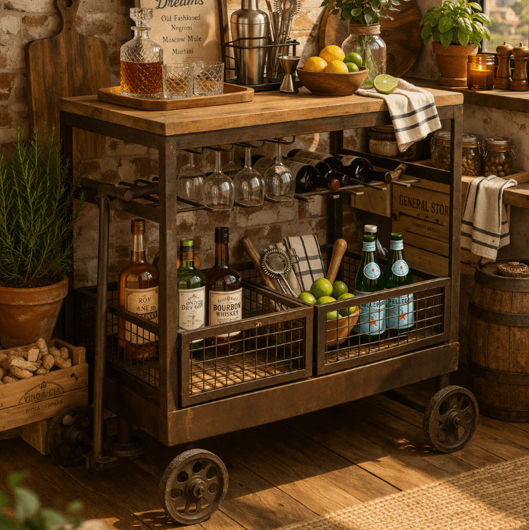 Carro auxiliar vintage Atenas - Vintahome
