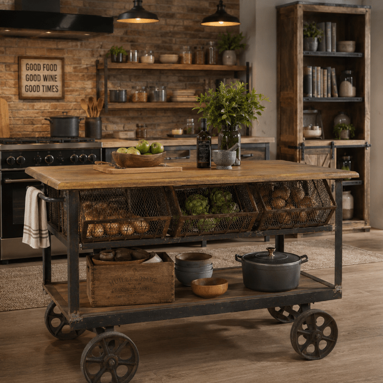 Carro Industrial isla 6 cajones - Vintahome