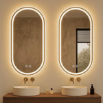 Espejo de baño ovalado de led antivaho 100x60 - Vintahome