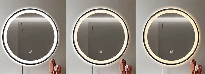 Espejo led circular colgado  para baño antivaho 60-80 cm