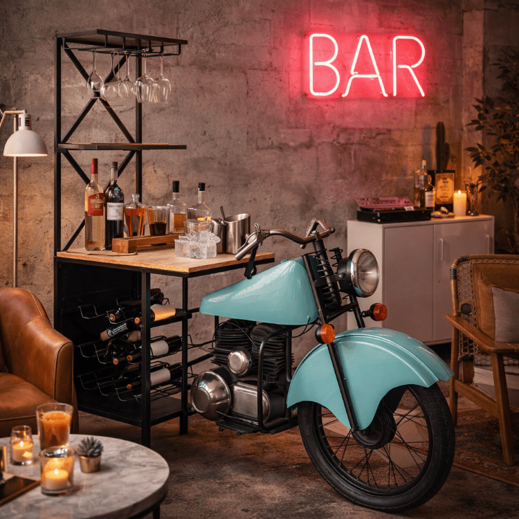 Estanteria botellero moto vintage Indian - Vintahome